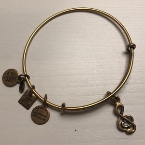 Retired Alex and Ani sweet melody charm bangle